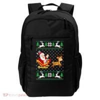 Santa And Reindeer Ugly Christmas Backpack thumb 0