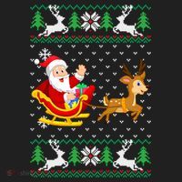 Santa And Reindeer Ugly Christmas Tumbler thumb 3