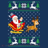 Santa And Reindeer Ugly Christmas Coaster thumb 2
