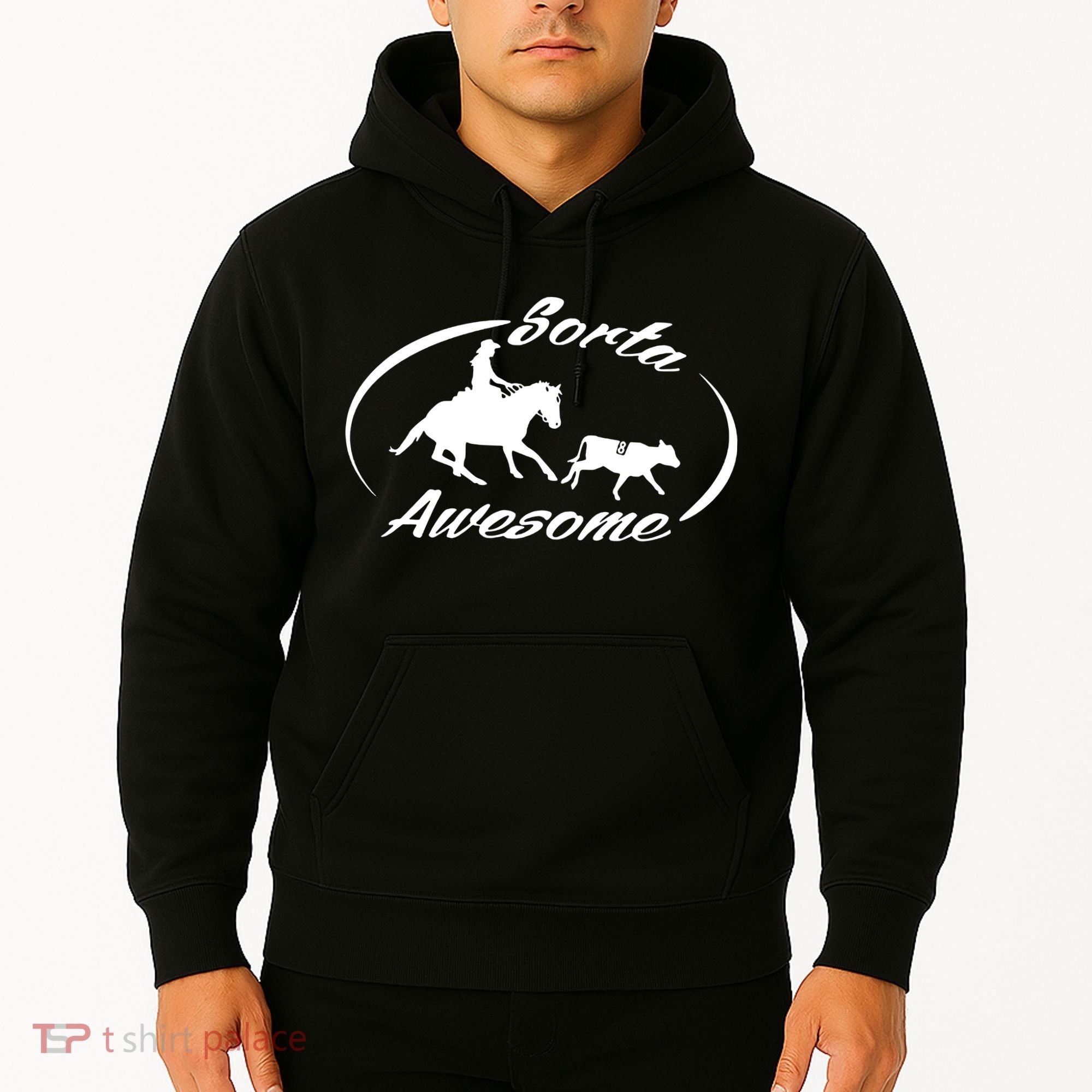 Sorta Awesome Ranch Sorting Western Horse Funny Cow Country Hoodie