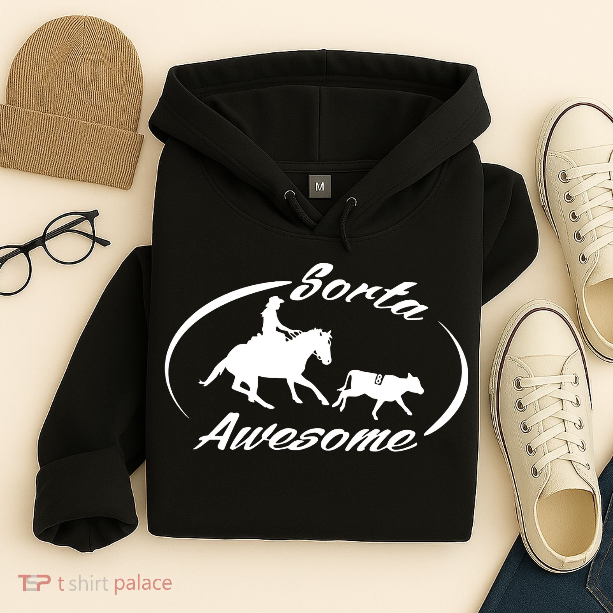 Sorta Awesome Ranch Sorting Western Horse Funny Cow Country Hoodie