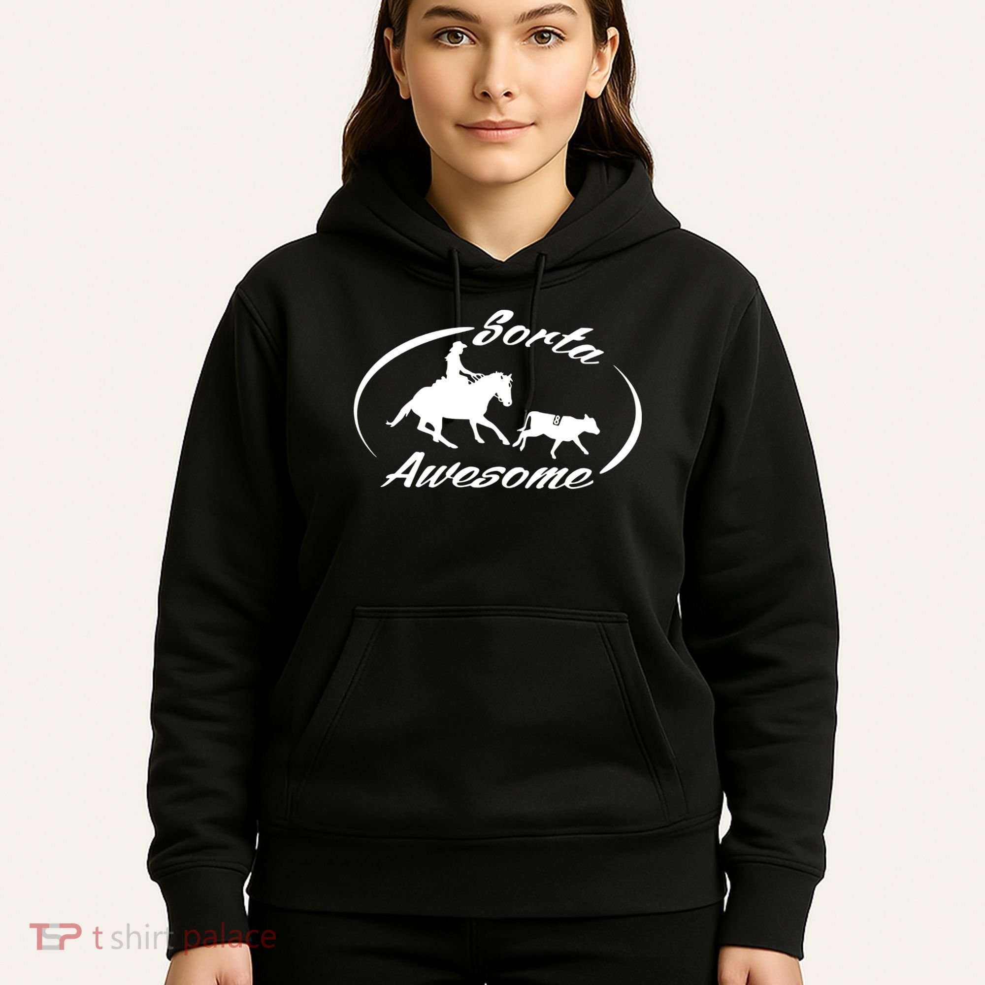 Sorta Awesome Ranch Sorting Western Horse Funny Cow Country Hoodie
