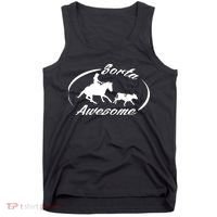 Sorta Awesome Ranch Sorting Western Horse Funny Cow Country Tank Top thumb 0