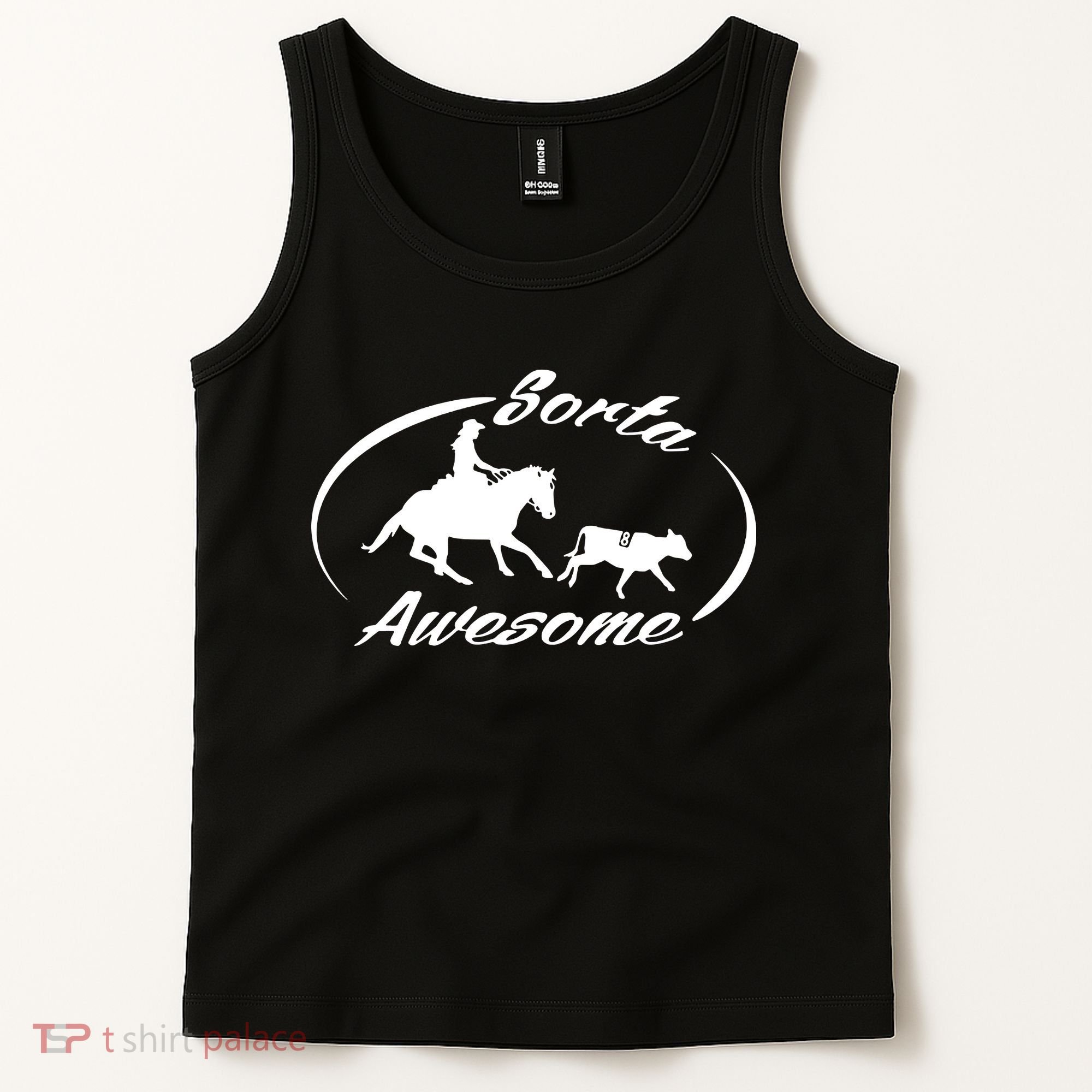 Sorta Awesome Ranch Sorting Western Horse Funny Cow Country Tank Top