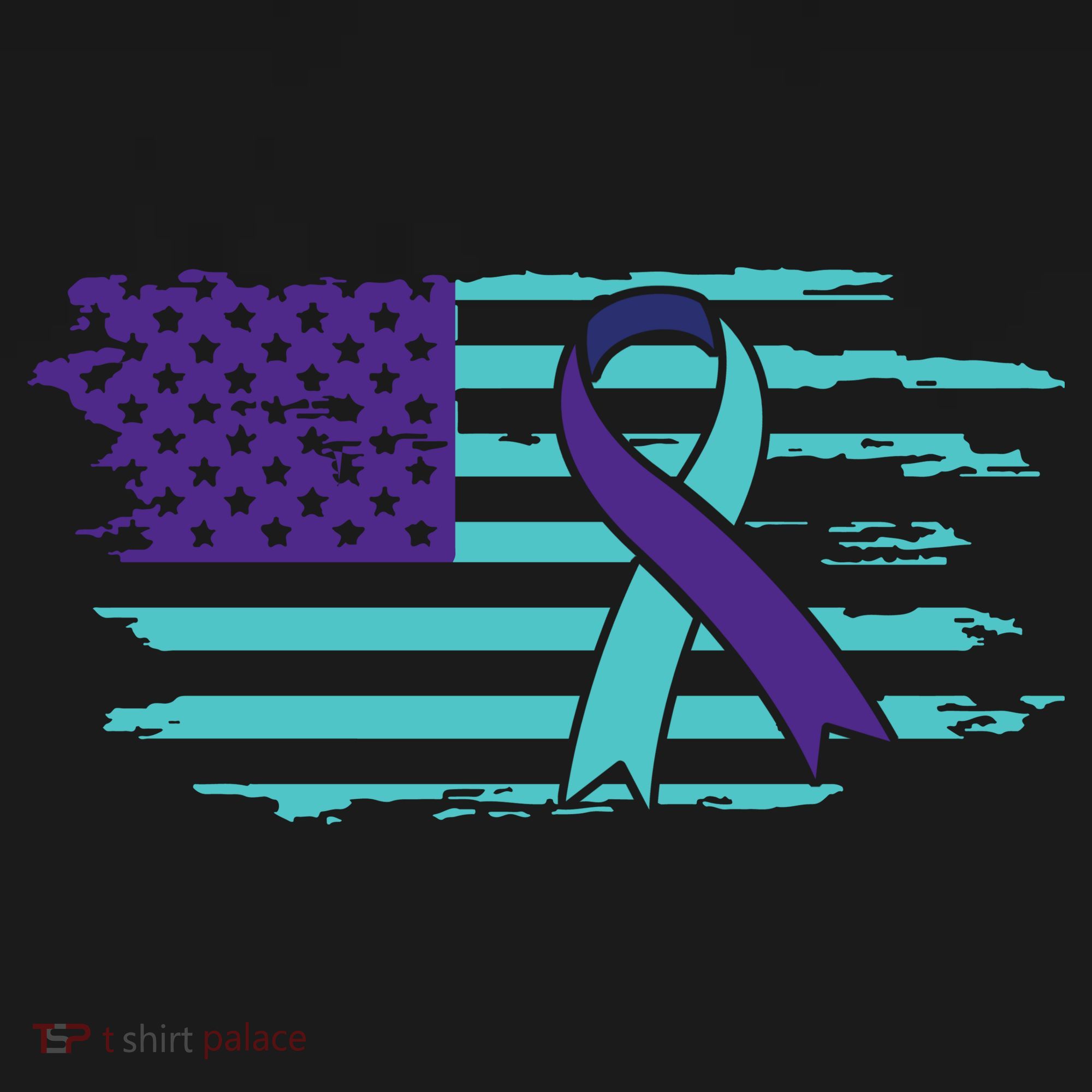 Suicide Awareness Ribbon American Flag Toddler Hoodie