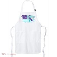 Suicide Awareness Ribbon American Flag Apron thumb 0