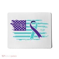 Suicide Awareness Ribbon American Flag Mousepad thumb 0