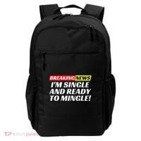 Single And Ready To Mingle Funny Sarcastic Breakup Divorce Backpack thumb 0