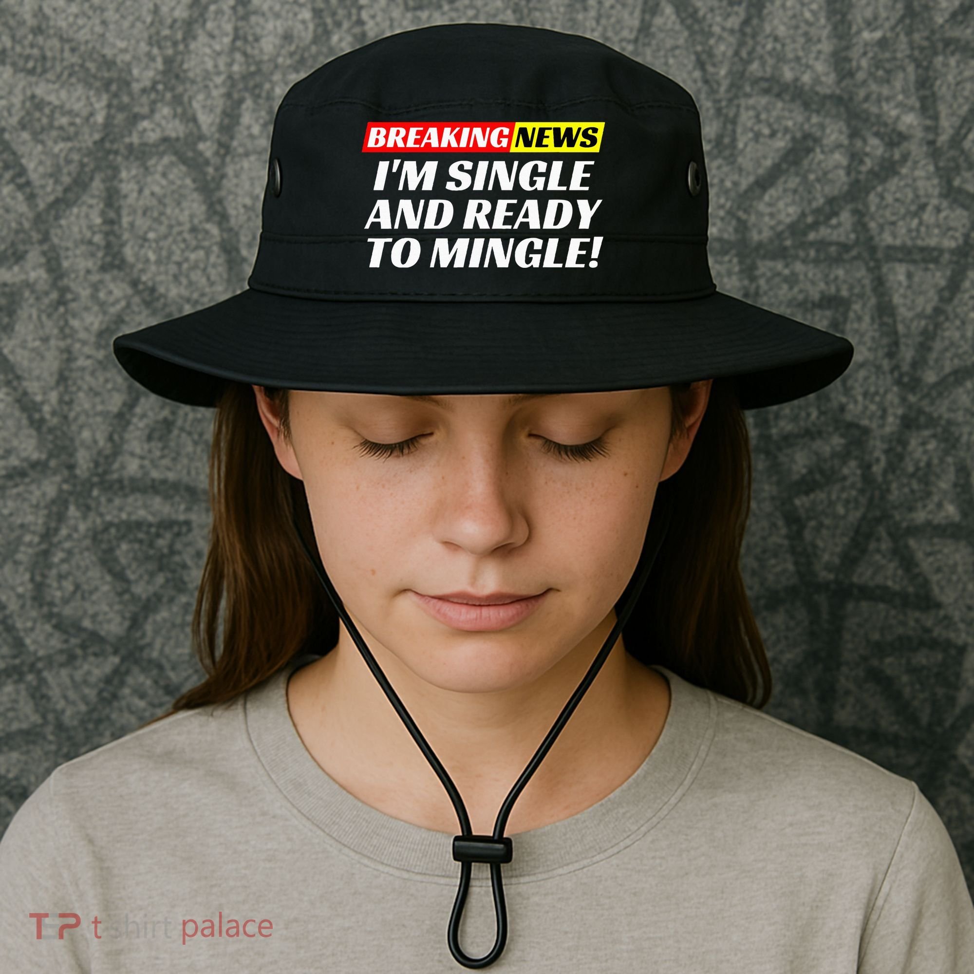 Single And Ready To Mingle Funny Sarcastic Breakup Divorce Bucket Hat