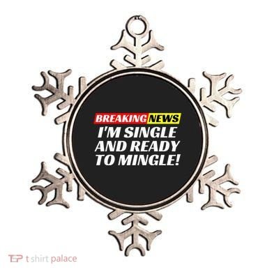Single And Ready To Mingle Funny Sarcastic Breakup Divorce Ornament