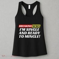 Single And Ready To Mingle Funny Sarcastic Breakup Divorce Women's Tank Top thumb 3