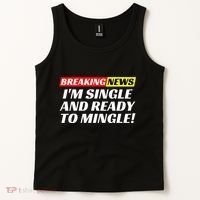 Single And Ready To Mingle Funny Sarcastic Breakup Divorce Tank Top thumb 2