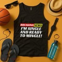 Single And Ready To Mingle Funny Sarcastic Breakup Divorce Tank Top thumb 4