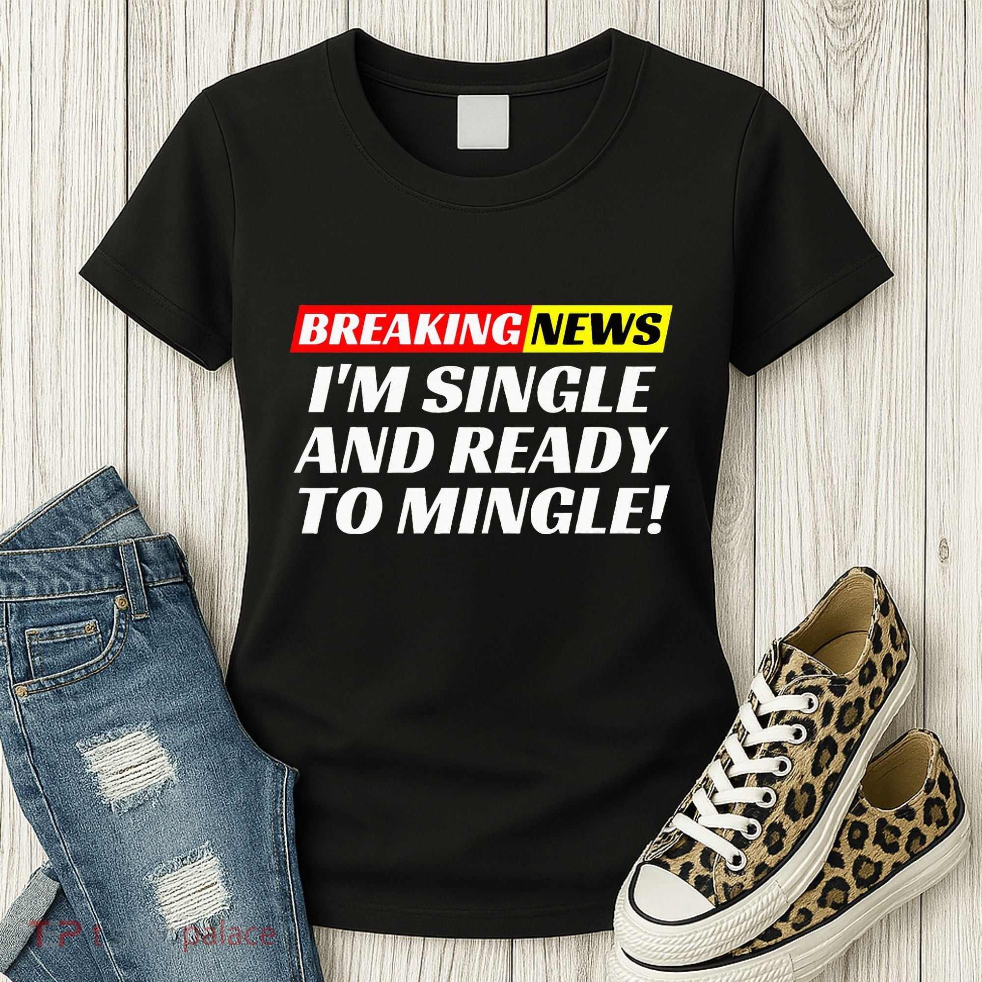 Single And Ready To Mingle Funny Sarcastic Breakup Divorce Women's T-Shirt