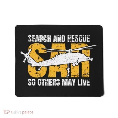 Search And Rescue Helicopter Sar Vintage Distressed Design Mousepad