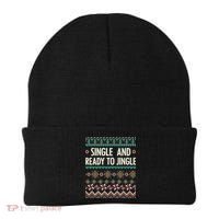 Single And Ready To Jingle Ugly Sweater Christmas Gift Beanie thumb 0