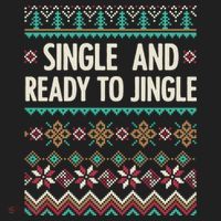Single And Ready To Jingle Ugly Sweater Christmas Gift Beanie thumb 2
