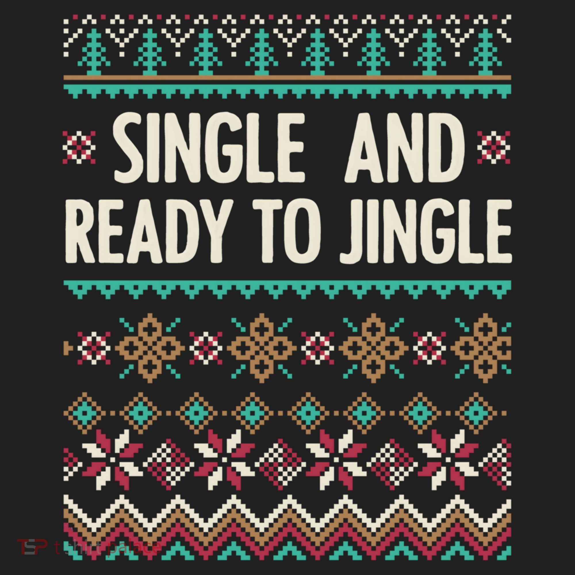 Single And Ready To Jingle Ugly Sweater Christmas Gift Beanie