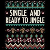 Single And Ready To Jingle Ugly Sweater Christmas Gift Women's Hoodie thumb 2