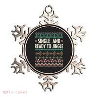 Single And Ready To Jingle Ugly Sweater Christmas Gift Ornament thumb 0