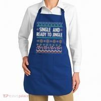 Single And Ready To Jingle Ugly Sweater Christmas Gift Apron thumb 2