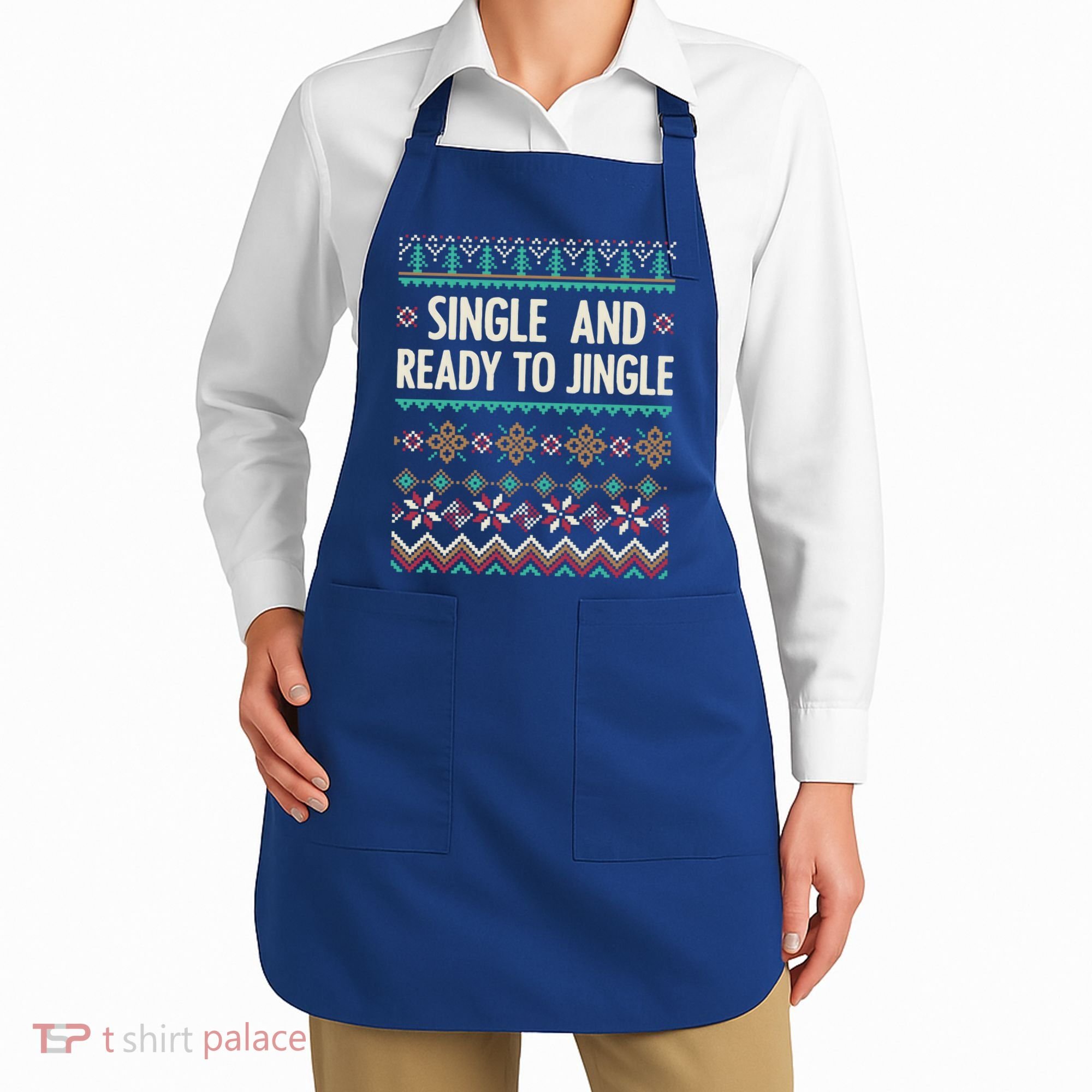 Single And Ready To Jingle Ugly Sweater Christmas Gift Apron