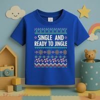Single And Ready To Jingle Ugly Sweater Christmas Gift Toddler T-Shirt thumb 3