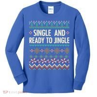 Single And Ready To Jingle Ugly Sweater Christmas Gift Kids Long Sleeve Shirt thumb 0