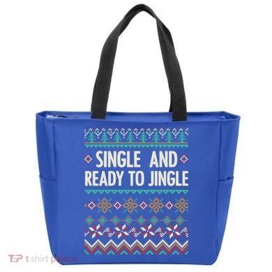 Single And Ready To Jingle Ugly Sweater Christmas Gift Tote Bag