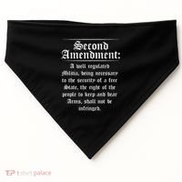 Second Amendment Rights Proud 2a Pro Gun Rights American USA-Made Doggie Bandana thumb 0