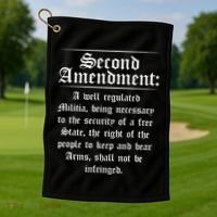 Second Amendment Rights Proud 2a Pro Gun Rights American Golf Towel thumb 1