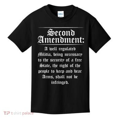 Second Amendment Rights Proud 2a Pro Gun Rights American Kids T-Shirt