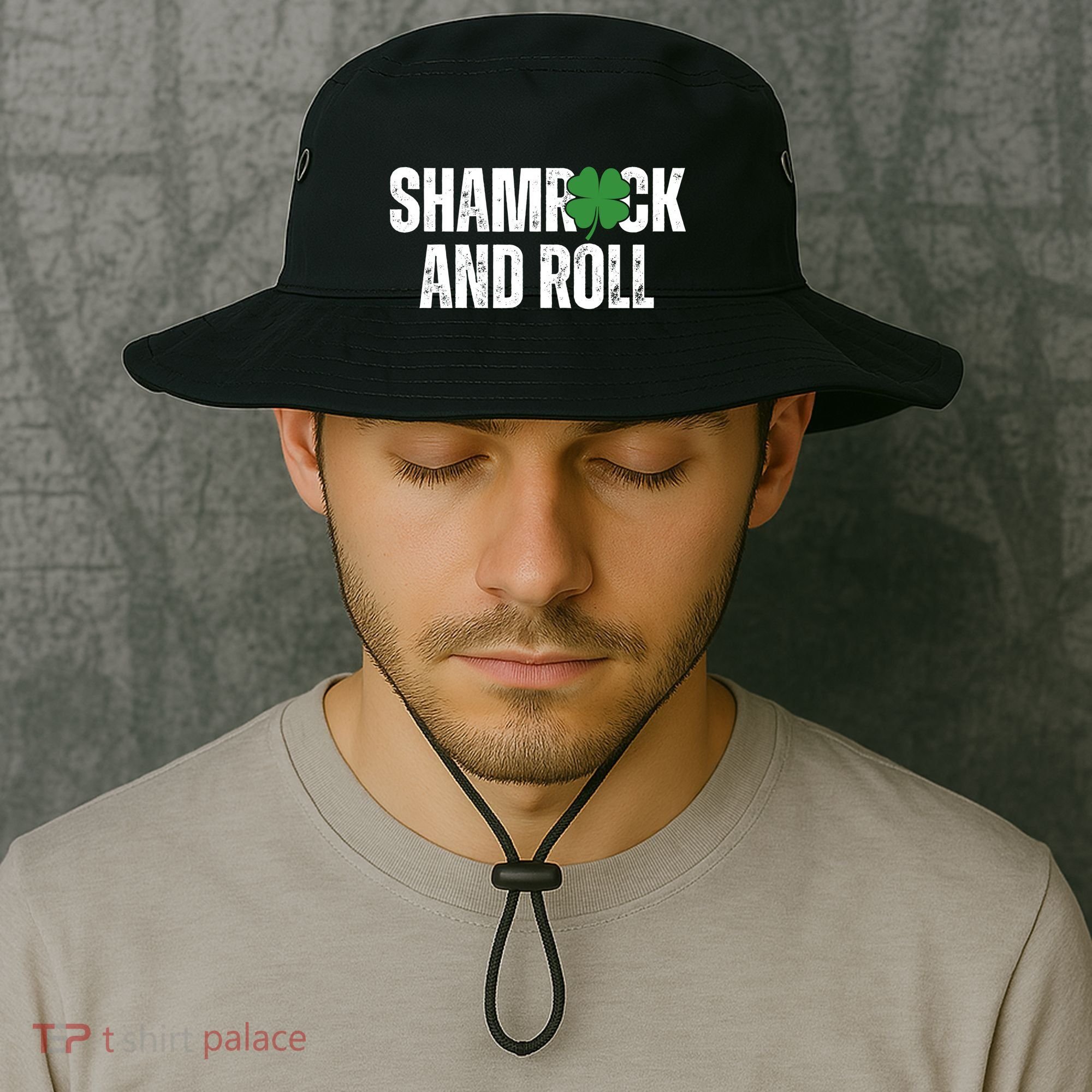 Shamrock And Roll St Patricks Day Bucket Hat