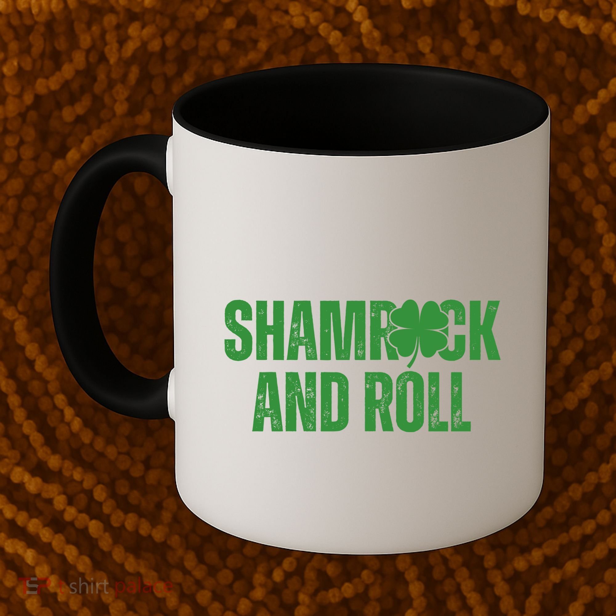 Shamrock And Roll St Patricks Day Coffee Mug