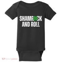 Shamrock And Roll St Patricks Day Baby Bodysuit thumb 0