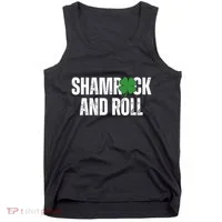 Shamrock And Roll St Patricks Day Tank Top thumb 0