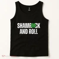 Shamrock And Roll St Patricks Day Tank Top thumb 2