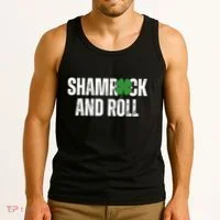 Shamrock And Roll St Patricks Day Tank Top thumb 3