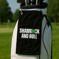 Shamrock And Roll St Patricks Day Golf Towel thumb 2
