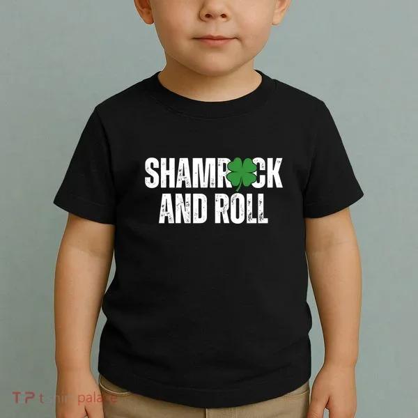 Shamrock And Roll St Patricks Day Toddler T-Shirt