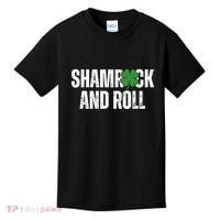 Shamrock And Roll St Patricks Day Kids T-Shirt thumb 0