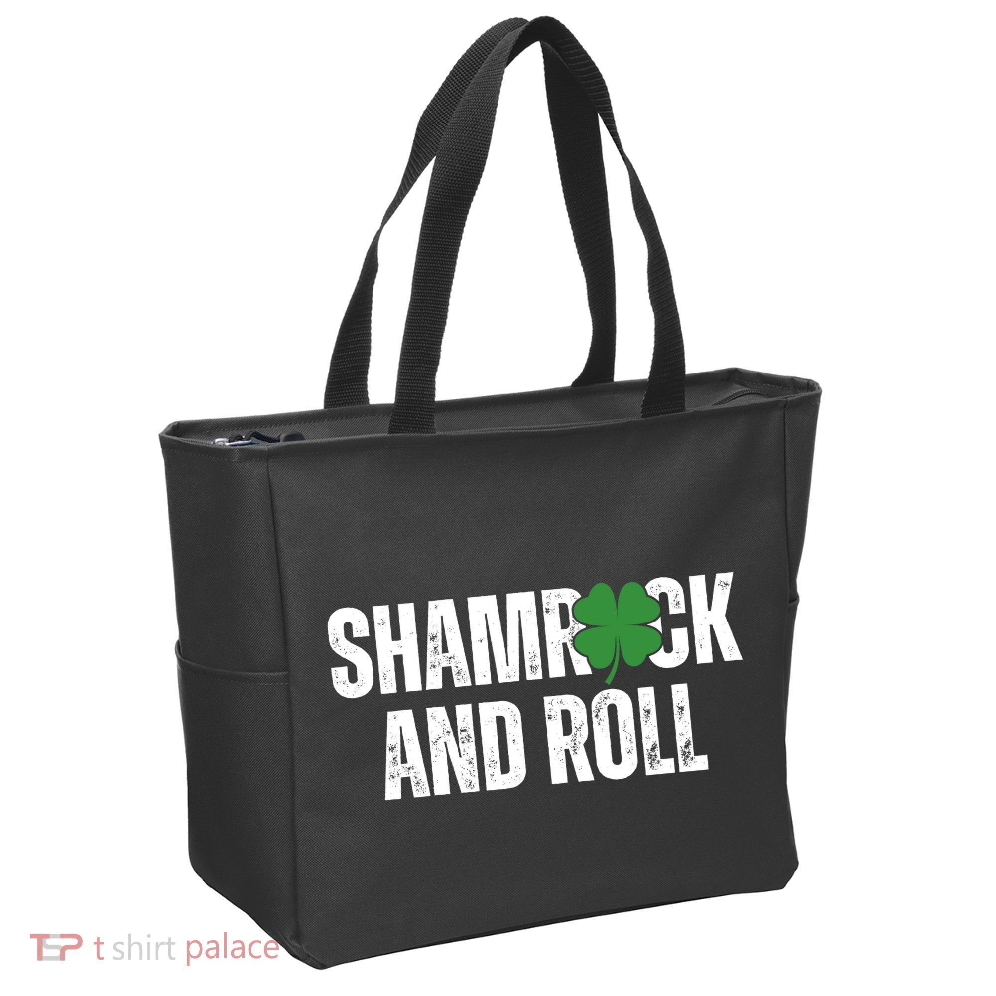 Shamrock And Roll St Patricks Day Tote Bag