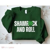 Shamrock And Roll St Patricks Day Sweatshirt thumb 2