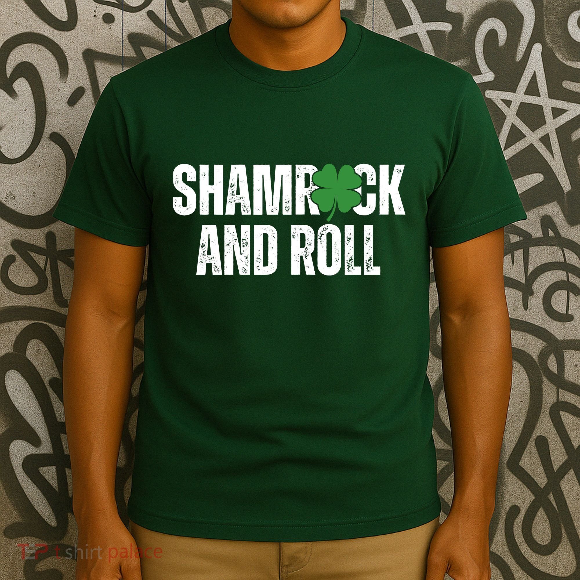 Shamrock And Roll St Patricks Day T-Shirt