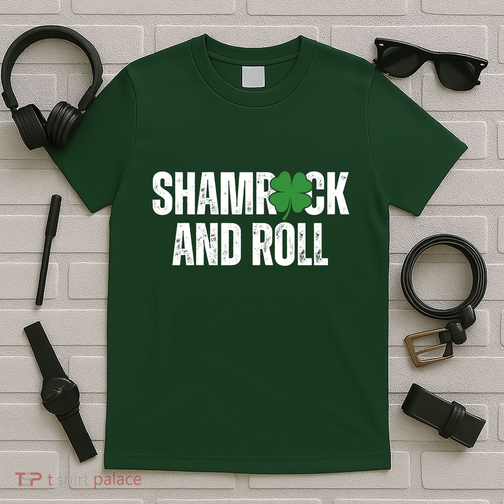 Shamrock And Roll St Patricks Day T-Shirt