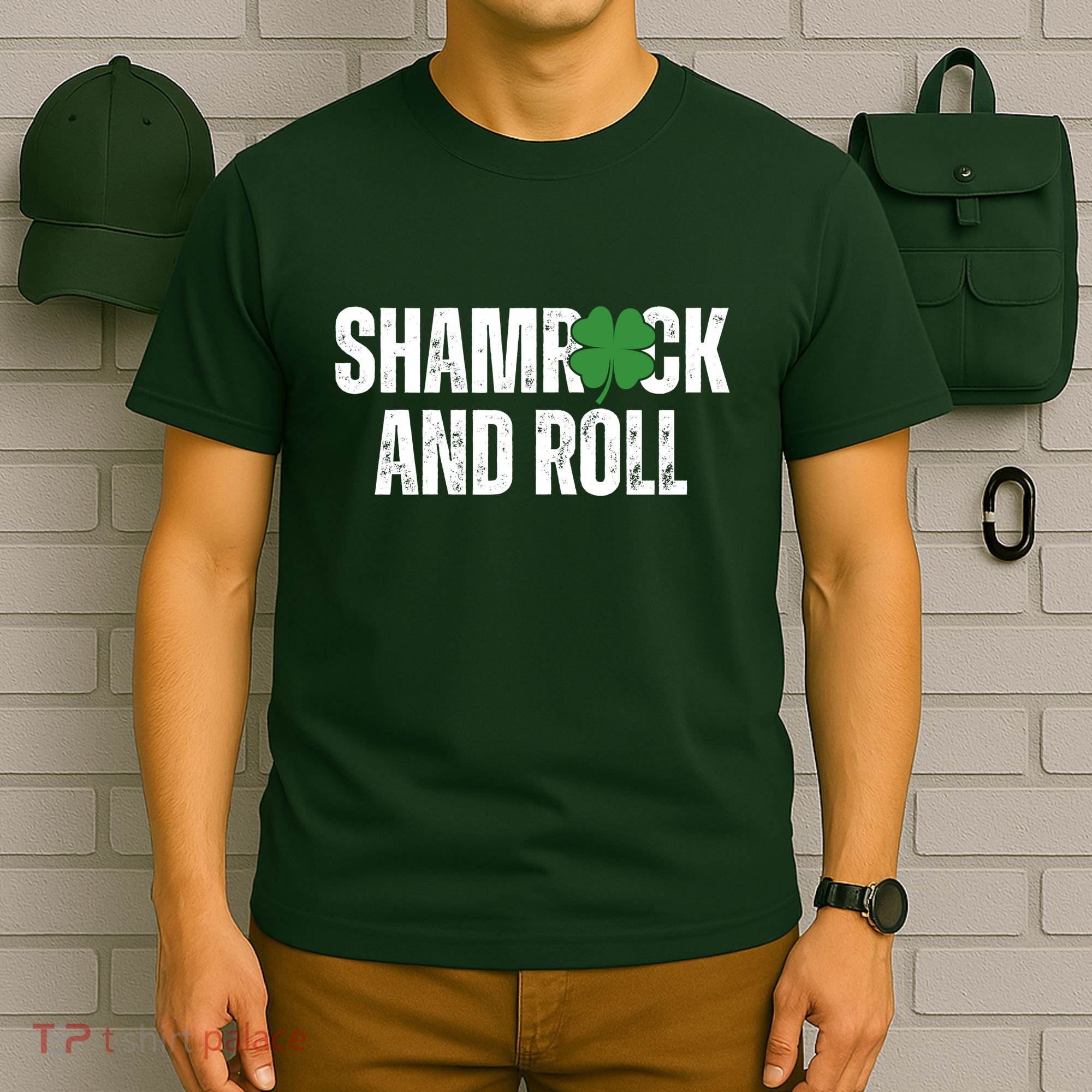 Shamrock And Roll St Patricks Day T-Shirt