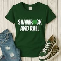 Shamrock And Roll St Patricks Day Women's T-Shirt thumb 3