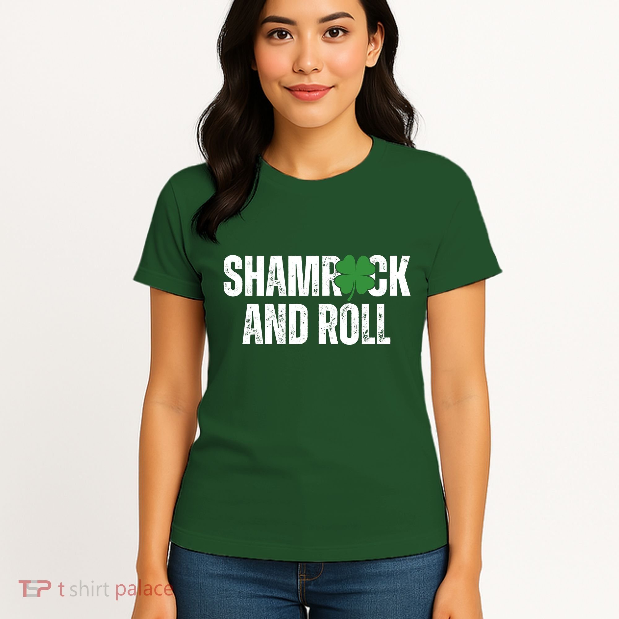 Shamrock And Roll St Patricks Day Women's T-Shirt