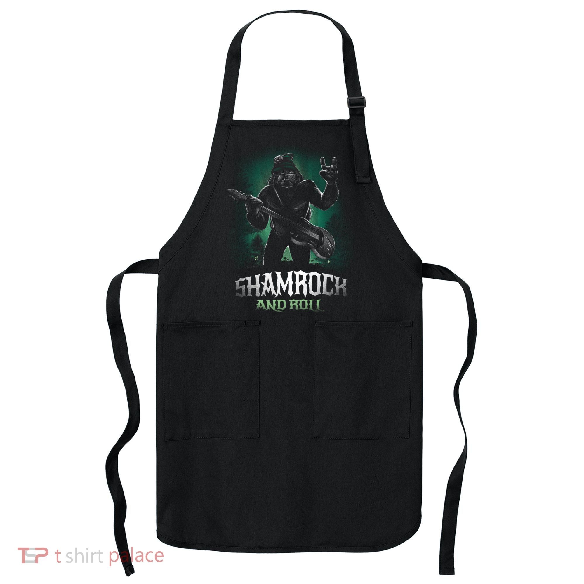 Shamrock And Roll Irish Rock Music Monster Apron