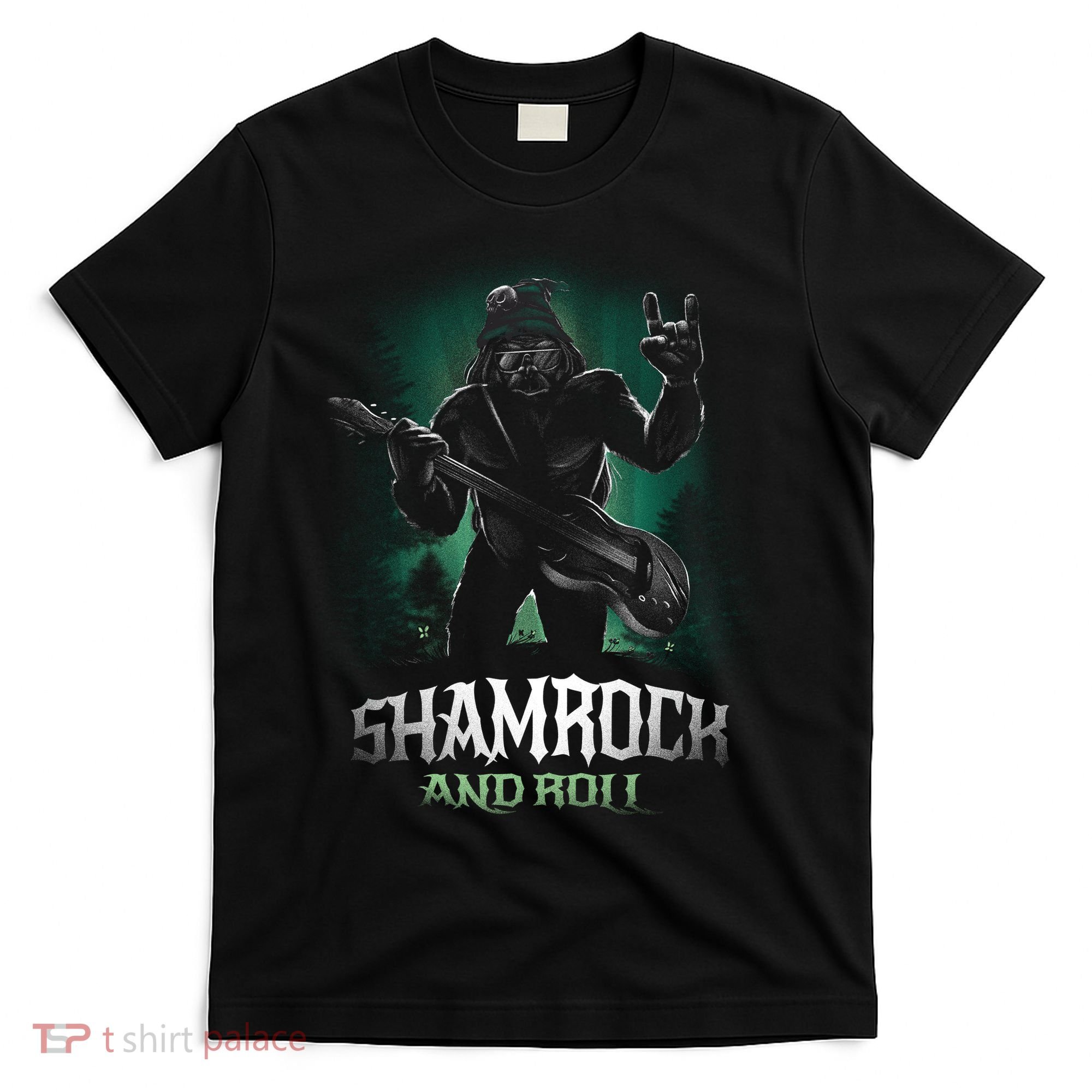 Shamrock And Roll Irish Rock Music Monster T-Shirt